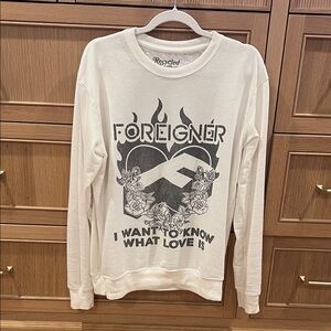 Recycled Karma Cream Foreigner Graphic Top